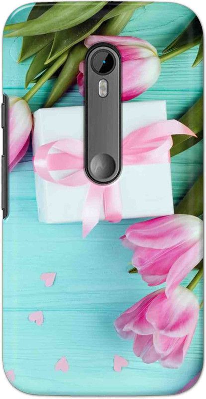 NDCOM Back Cover for Moto G3 Pink Flowers Love Printed  (Multicolor, Hard Case, Pack of: 1)