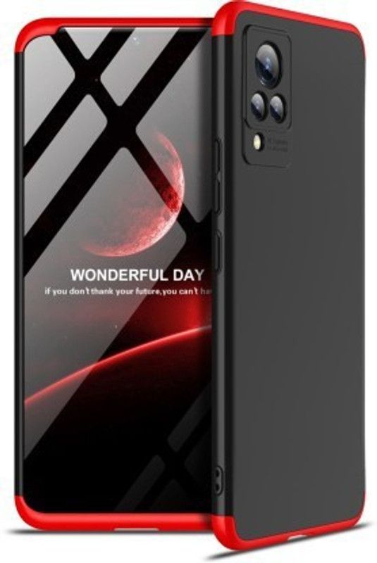 Cermarise Front & Back Case for Vivo V21  (Red, Dual Protection, Pack of: 1)