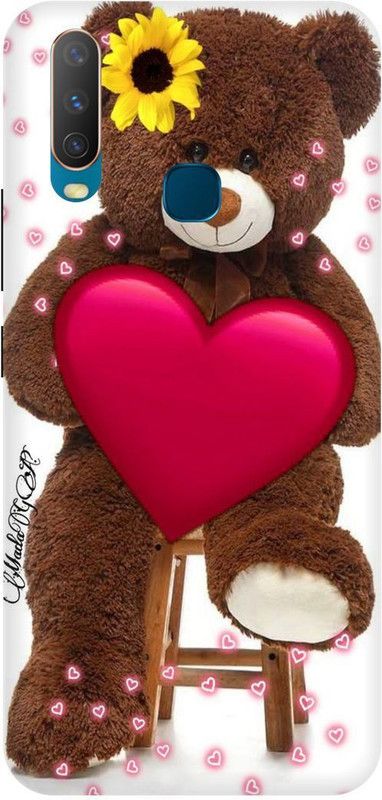 Zaplab Back Cover for Vivo Y12, 1904, Cute Panda,Heart Printed  (Multicolor, Hard Case, Pack of: 1)
