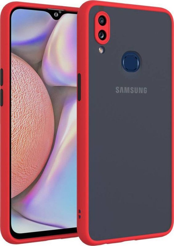 AOnes Back Cover for Samsung Galaxy A10S  (Red, Cases with Holder, Pack of: 1)