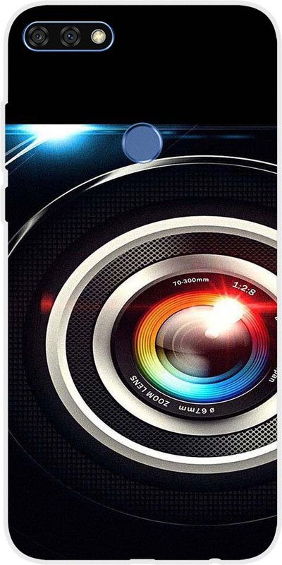 SmartNxt Back Cover for Honor 7C  (Black, Flexible, Silicon)