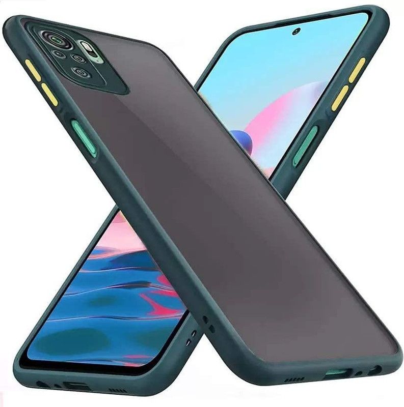 Mobi Elite Back Cover for Redmi Note 10 Pro, Redmi Note 10 Pro Max  (Green, Camera Bump Protector, Pack of: 1)