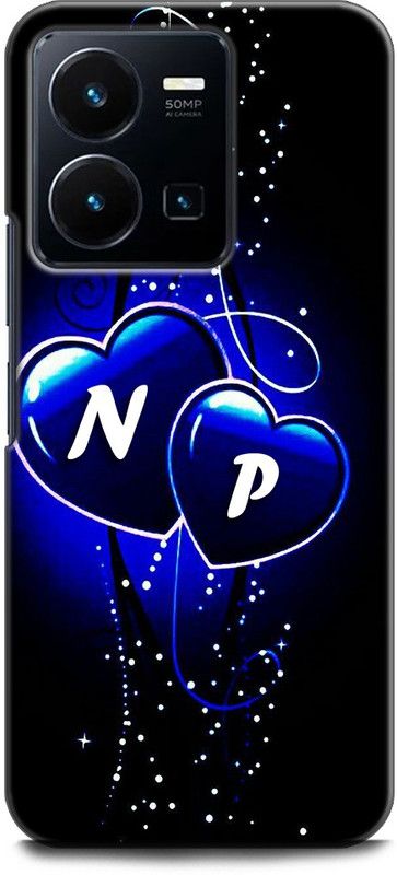 WallCraft Back Cover for Vivo Y35, V2205 N P, N LOVES P, NAME, ALPHABET, NP LOVE, HART, BLUE  (Multicolor, Dual Protection, Pack of: 1)