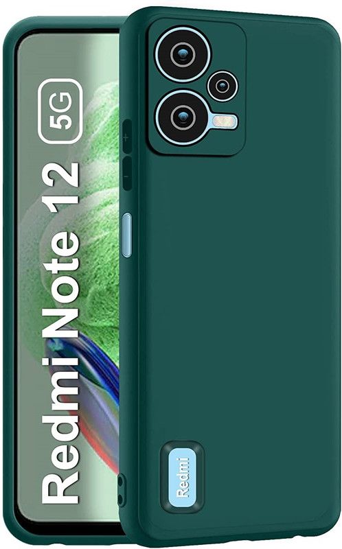 S-Softline Back Cover for Redmi Note 12 5G, Microfiber Cloth Cushion camera Protection from shocks and scratches.  (Black, Pack of: 1)