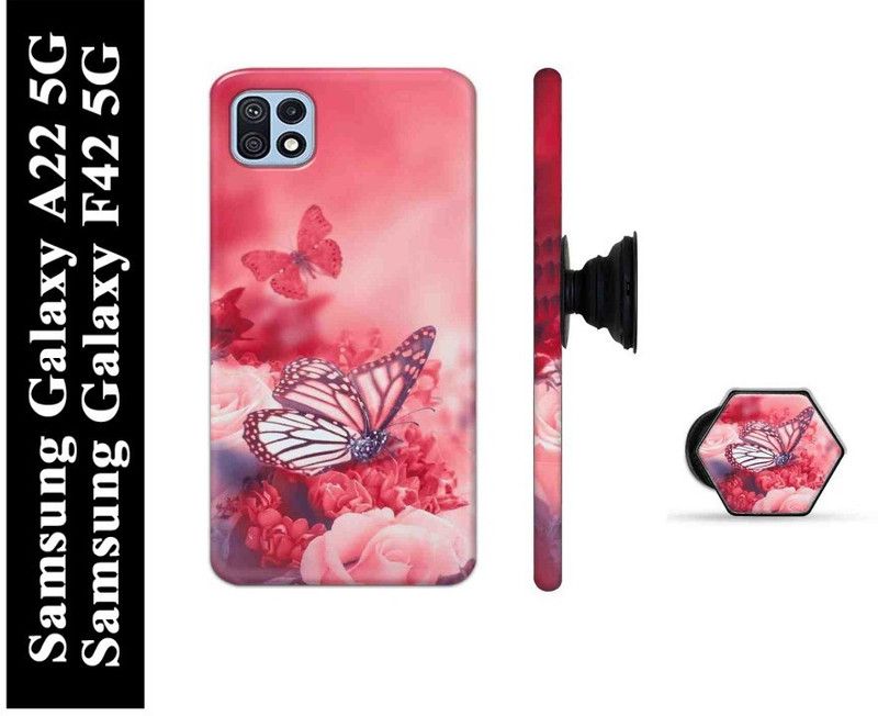 Elite Case Back Cover for Samsung Galaxy A22 5G, Samsung Galaxy F42 5G  (Pink, Cases with Holder, Pack of: 2)