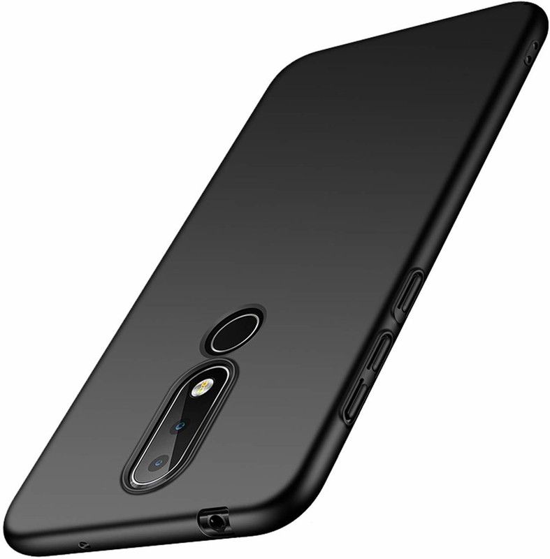 ASVALBUY Back Cover for Nokia 6.1 Plus  (Black, Shock Proof, Silicon, Pack of: 1)