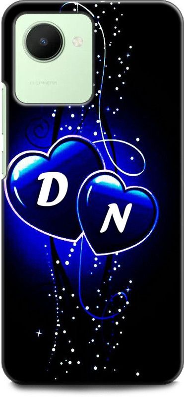 WallCraft Back Cover for Realme C30, RMX3581 D N, D LOVES N, NAME, ALPHABET, DN LOVE, HART, BLUE  (Multicolor, Dual Protection, Pack of: 1)