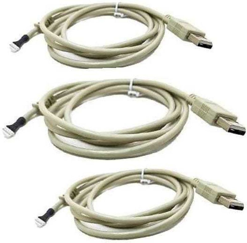 dhriyag Micro USB Cable 1.5 m 3 pcs Usb Cable For Startek FM-220 finger print scanner cable  (Compatible with Sartek FM-220 finger scanner divice, White, Pack of: 3)
