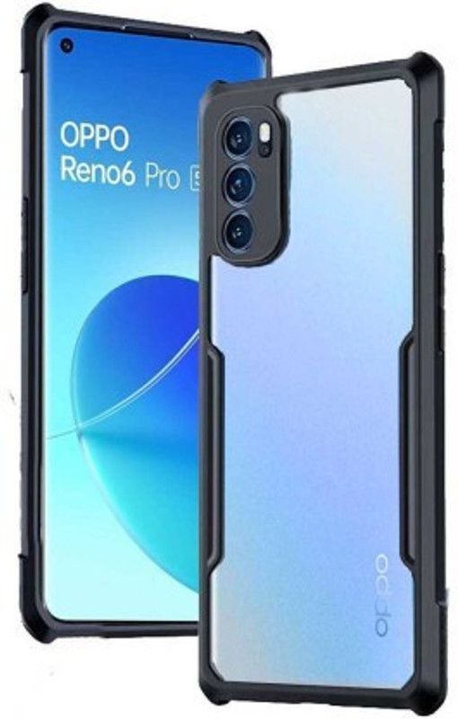 Binzokase Back Cover for Oppo Reno6 Pro 5G  (Black, Camera Bump Protector, Pack of: 1)