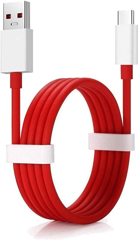 CIHLEX USB Type C Cable 1.1 m Fast Dash Type C Cable, USB-A to USB-C Cable Nylon Braided Charger Cord  (Compatible with OnePlus, Realme, Samsung, MI, Oppo, Vivo, Nokia., Red, One Cable)
