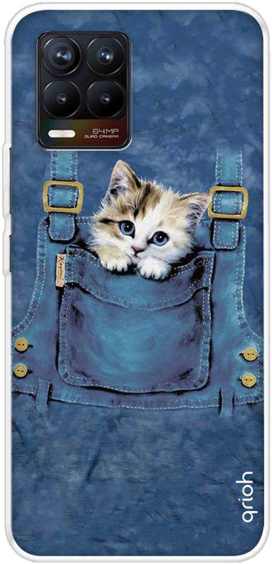 QRIOH Back Cover for Realme 8  (Multicolor, Grip Case, Silicon, Pack of: 1)