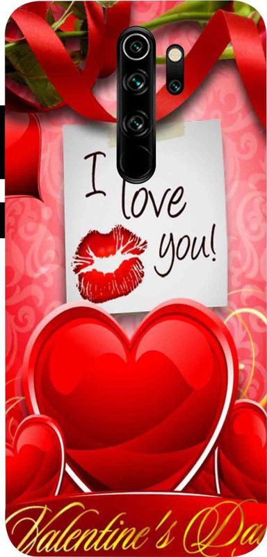 LIKELOOK Back Cover for Mi Redmi Note 8 Pro ( Red Heart, Love )  (Multicolor, Shock Proof, Pack of: 1)