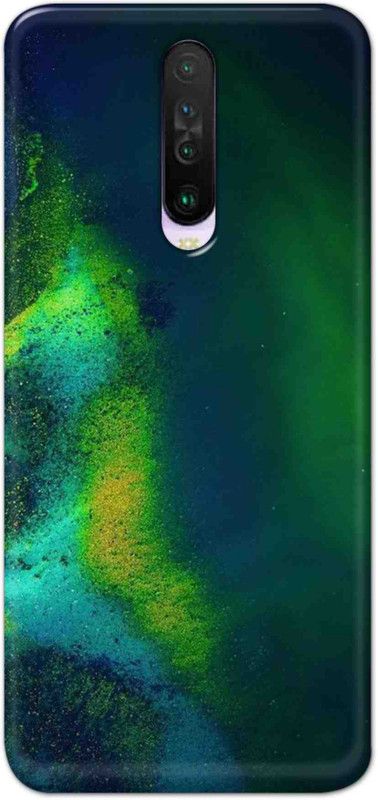 NDCOM Back Cover for POCO X2 Green Abstract Printed  (Multicolor, Hard Case, Pack of: 1)