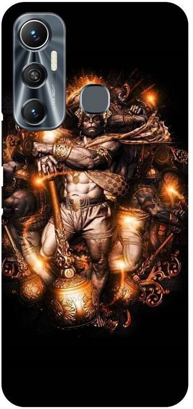 FIKORA Back Cover for Infinix Hot 11, X662, HANUMAN, JI, BAJRANG, BALI, HANUMAN  (Gold, Hard Case, Pack of: 1)