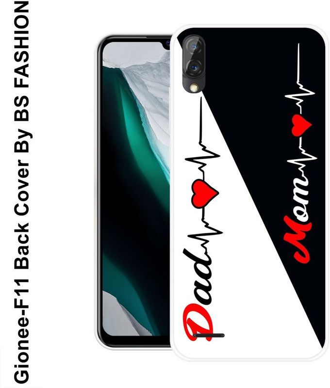BSRAJ Back Cover for Gionee F11  (Black, White, Silicon)
