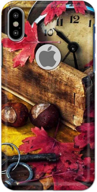 NDCOM Back Cover for iPhone X Logo Cut Vintage Clock Printed  (Multicolor, Hard Case, Pack of: 1)
