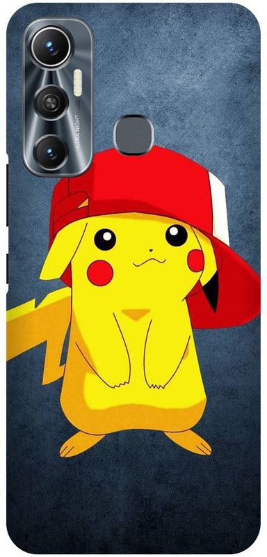 FIKORA Back Cover for Infinix Hot 11, X662, PIKACHU, ART, CARTOON, YELLOW, POKEMON  (Yellow, Hard Case, Pack of: 1)
