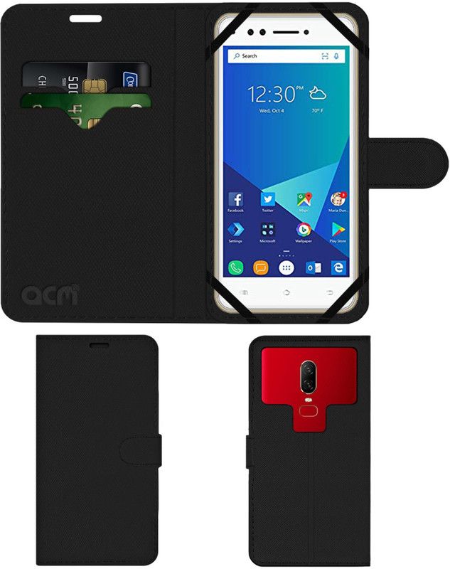 ACM Flip Cover for Forme R7  (Black, Cases with Holder, Pack of: 1)