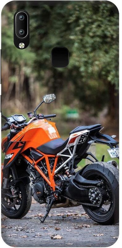 VS PRINT LINK Back Cover for VIVO Y95 ,1807 ,KTM BIKE,BULLET,Royal Enfield,Printed back cover  (Orange, Hard Case, Pack of: 1)
