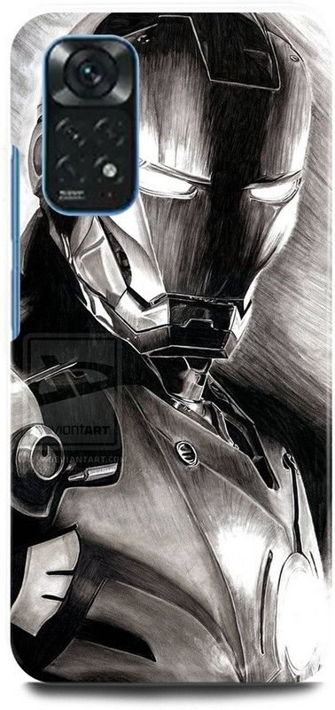 FIKORA Back Cover for POCO M4 Pro 4G, IRON, MAN, MASK, AVENGER, AVENGERS  (Grey, Hard Case, Pack of: 1)