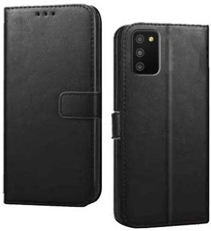AmericHome Flip Cover for Samsung Galaxy M02S, F02S, A02S  (Black, Dual Protection, Pack of: 1)