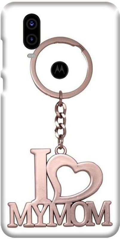 PNBEE Back Cover for Motorola P40 -I Love My Mom Printed Back Case Cover  (Multicolor, Hard Case)