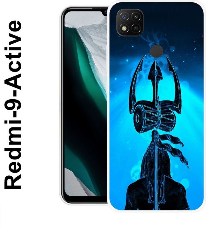 REDFLY Back Cover for Redmi 9 Active  (Black, Blue, Silicon)