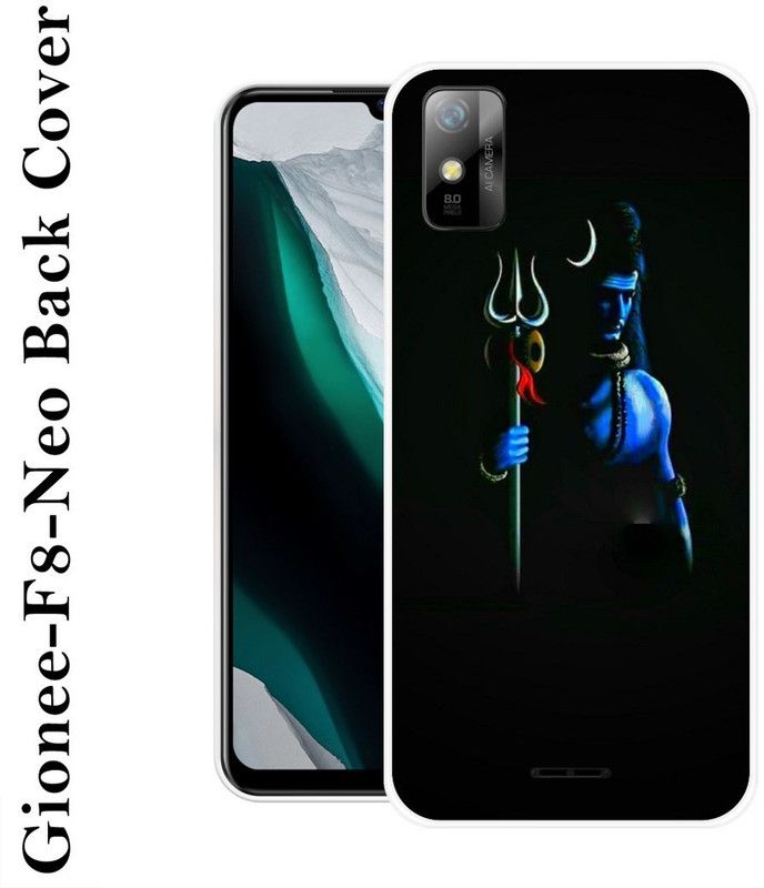 REDFLY Back Cover for Gionee F8 Neo  (Black, Blue, Grip Case, Silicon)