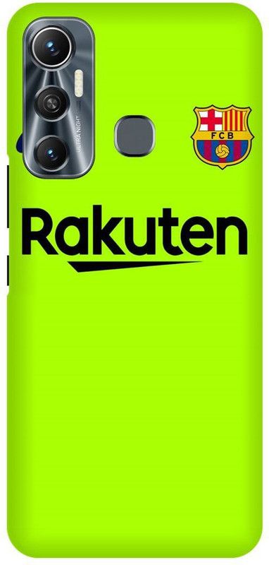 FIKORA Back Cover for Infinix Hot 11, X662, RAKUTEN, NIKE, LOGO, FCB  (Green, Hard Case, Pack of: 1)