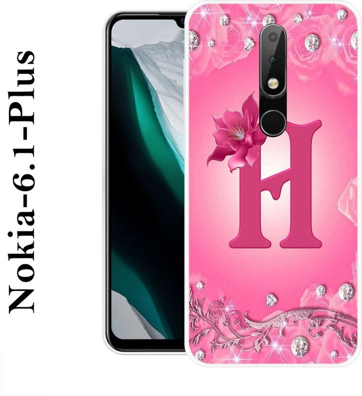 KUDI Back Cover for Nokia 6.1 Plus  (Pink, Grip Case, Silicon)