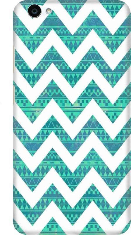 Coberta Case Back Cover for VIVO Y55 Back Cover Zig Zag Pattern Design Back Case For VIVO Y55 By Coberta  (White, Blue, Pack of: 1)