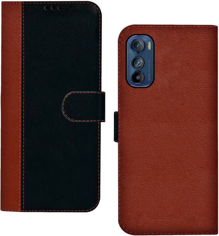 HUPSHY Back Cover for MOTOROLA Edge 30  (Black, Brown, Dual Protection, Pack of: 1)