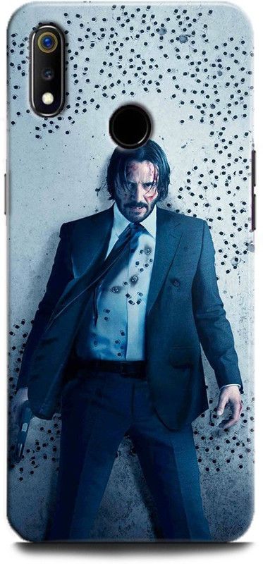 Afterglow Back Cover for Realme 3 Pro JOHN WICK, MOVIE, COOL, MOVIE POSTER, GUN  (Multicolor, Shock Proof, Pack of: 1)