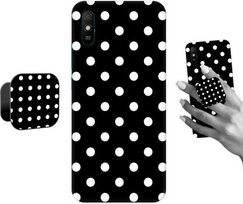 COBIERTAS Back Cover for Redmi 9A SPORT  (Black, White, Cases with Holder, Pack of: 2)