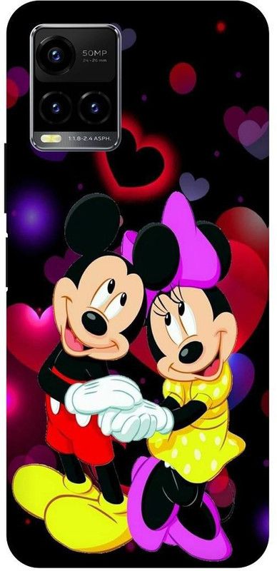 PICHKU Back Cover for VIVO Y21a-V2149-MICKEY,MOUSE,MINNIE,DOLL,TEDDY,LOVE,CARTOON,GIRLS,CUTE,PINK  (Pink, Hard Case, Pack of: 1)