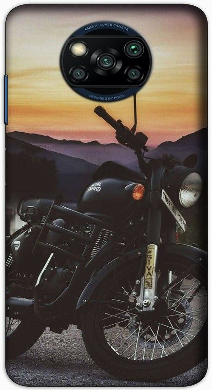 CROKIAN Back Cover for Poco X3 pro Royal enfield Back Cover  (Multicolor, Hard Case, Pack of: 1)