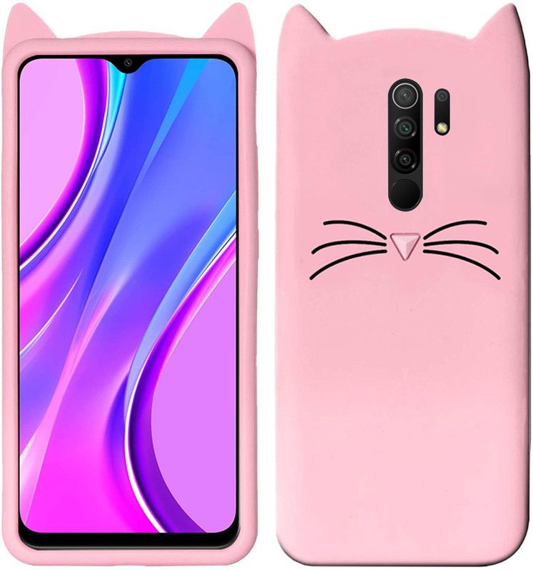 SMARTPOCKET Back Cover for Mi Redmi 9 Prime  (Pink, 3D Case, Pack of: 1)