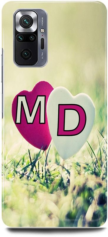 JUGGA Back Cover for Redmi Note 10 Pro, M LOVES D NAME,M NAME, D LETTER, ALPHABET,M LOVE D NAME  (Green, Hard Case, Pack of: 1)