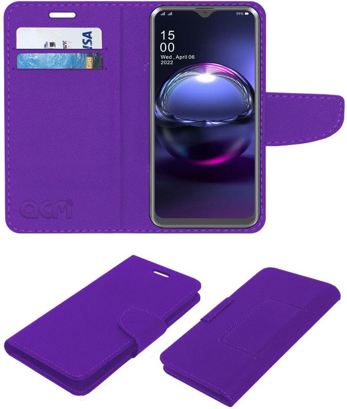 ACM Flip Cover for Maplin M5 Pro  (Purple, Cases with Holder, Pack of: 1)