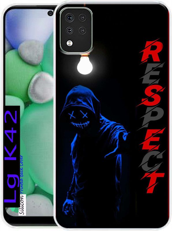 SKYBRUFAN Back Cover for LG K42  (Black, Dual Protection, Silicon, Pack of: 1)