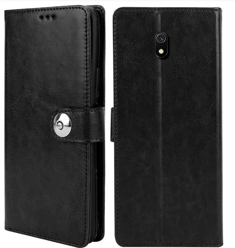 mjh Flip Cover for Xiaomi Mi 8A  (Black, Pack of: 1)