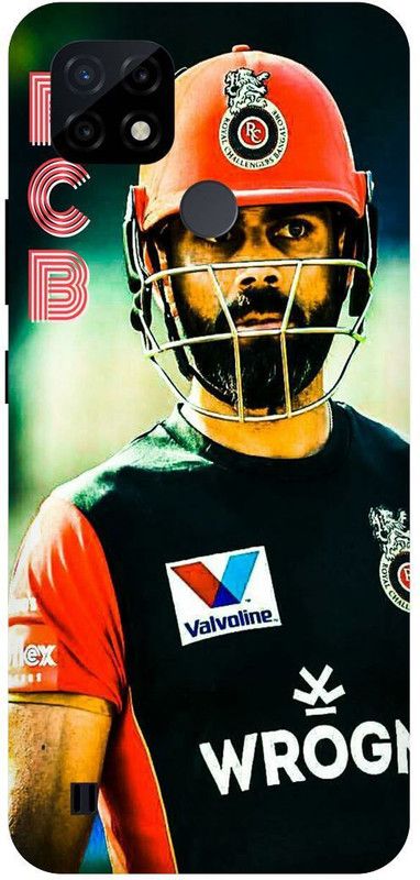 Bluvver Back Cover for Realme C21, RMX3201 Printed Virat Kohli Back Cover  (Multicolor, Hard Case, Pack of: 1)