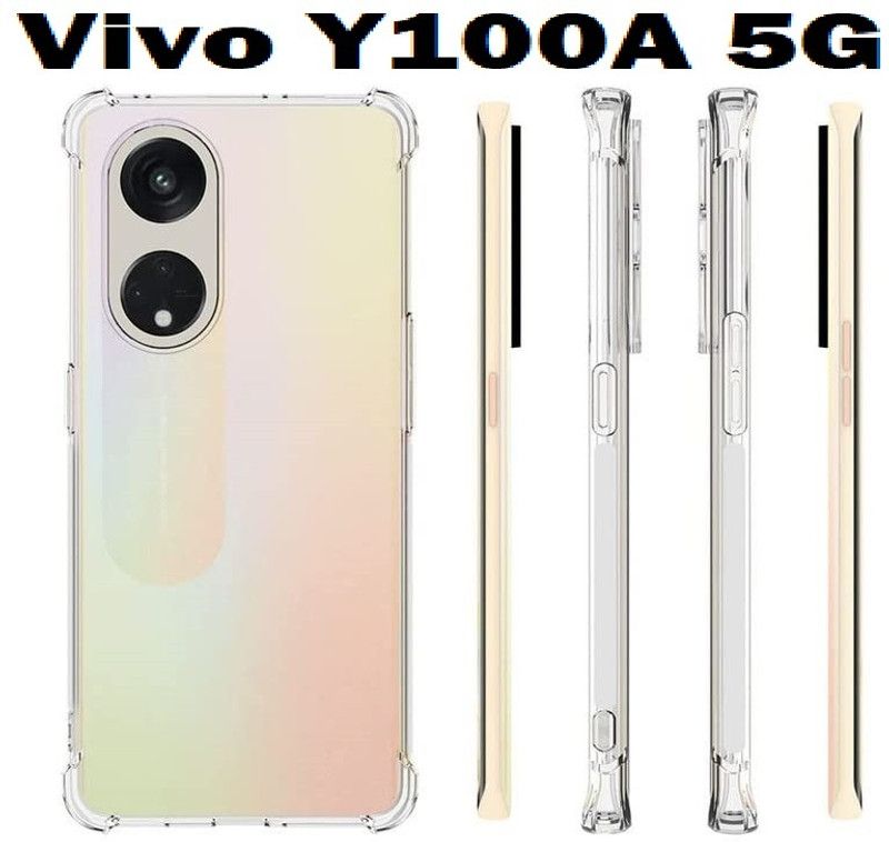 ASVALBUY Back Cover for Vivo Y100A 5G, Vivo Y100A  (Transparent, Grip Case, Silicon, Pack of: 1)