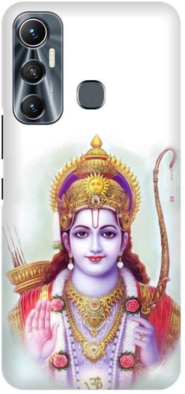 FIKORA Back Cover for Infinix Hot 11, X662, RAM ,JAI, SHREE, RAM, HANUMANJI  (White, Hard Case, Pack of: 1)