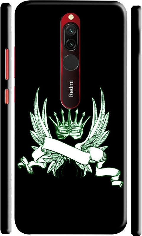 LETAPS Back Cover for Redmi 8  (Black, Hard Case)
