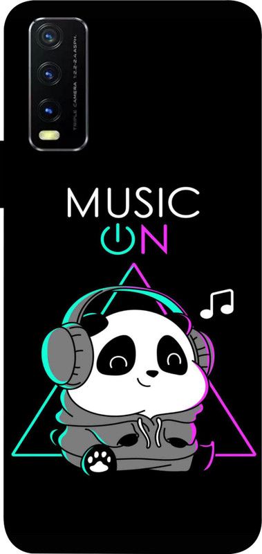 LIKELOOK Back Cover for Vivo Y20, Y20I, Y20G, Y20A, ( Music Panda, Cute )  (Multicolor, Shock Proof, Pack of: 1)