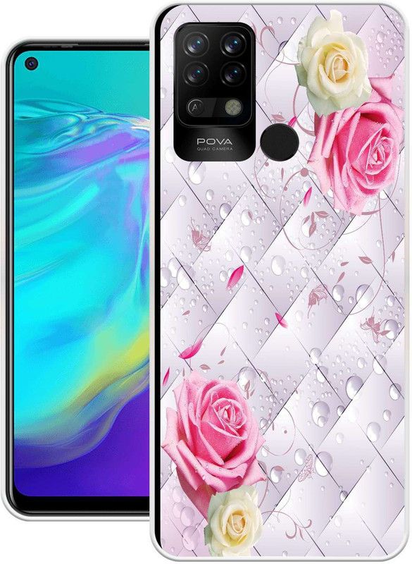 PAEDICON Back Cover for Tecno Pova  (White, Grip Case, Silicon, Pack of: 1)