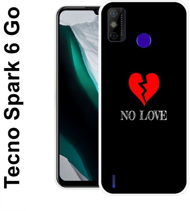 KLC Back Cover for Tecno Spark 6 Go, Tecno Spark Go 2021  (Black, Grip Case, Silicon)