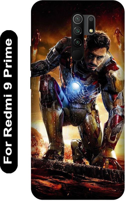 SSMORYA Back Cover for Redmi 9 Prime ,Iron Man Printed Mobile case cover  (Multicolor, 3D Case, Pack of: 1)