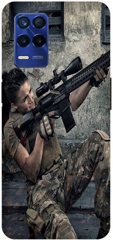 Bluvver Back Cover for Realme 8s 5G , RMX3381, Printed Army Battlefield Military Back Cover  (Multicolor, Hard Case, Pack of: 1)